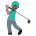 🏌🏽‍♂️ man golfing: medium skin tone display on JoyPixels